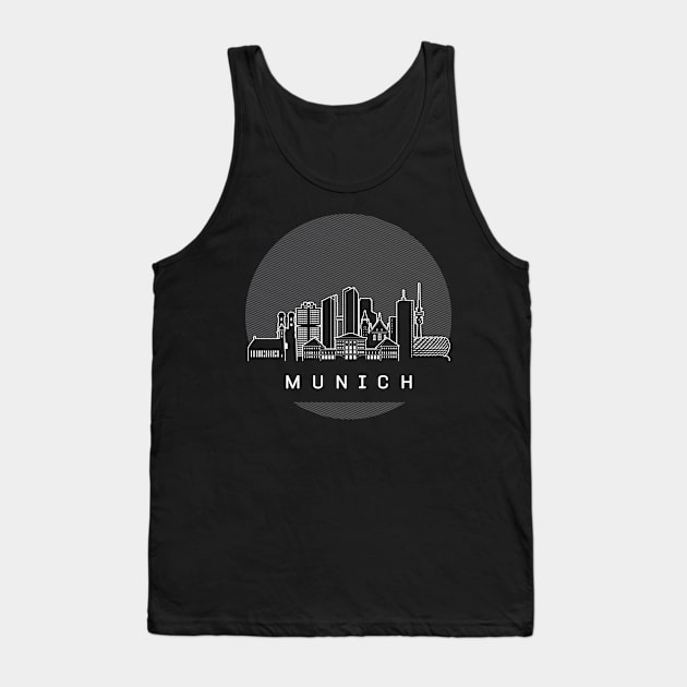 Munich Germany Skyline Tank Top by travel2xplanet